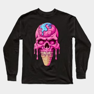 Skull ice cream cone - Happy Halloween Long Sleeve T-Shirt